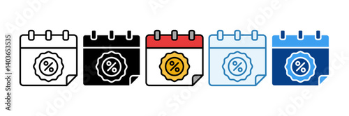 Black Friday  Icon Set Multiple Style Collection