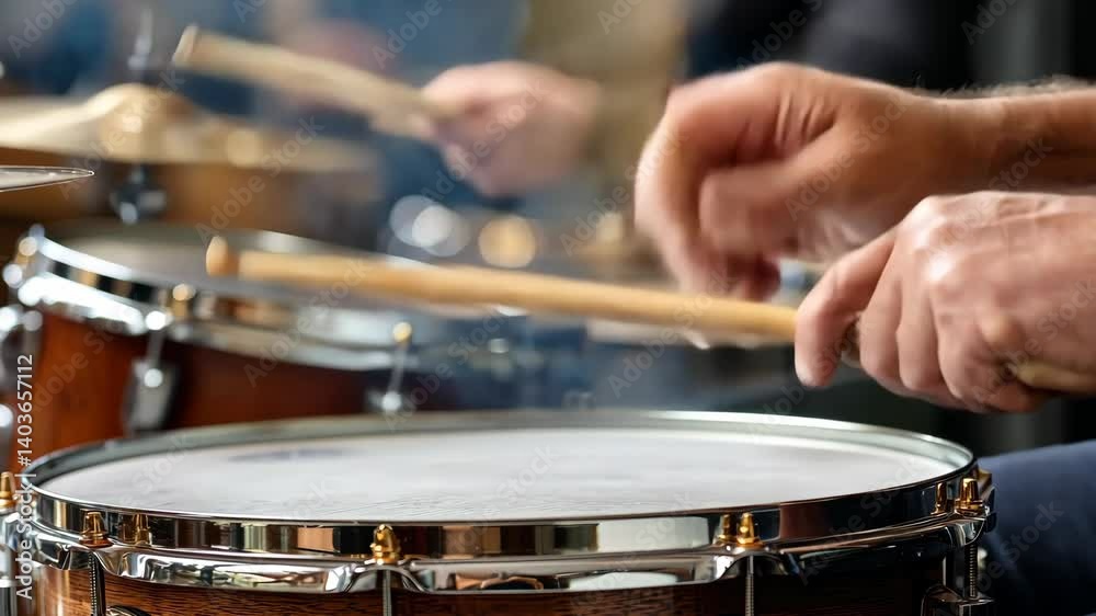 Rhythm and Beats Come Alive in Live Drum Performance at Local Music Venue During Evening Jam Session Rhythm and Beats Come Alive in Live Drum Performance at Local Music Venue During Evening Jam Session