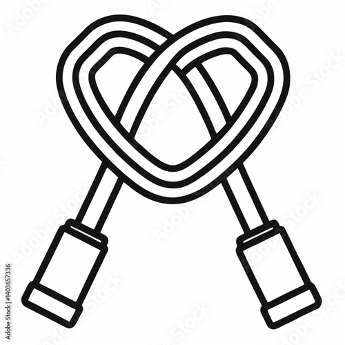 vector illustration of Resistance bands outline icon 