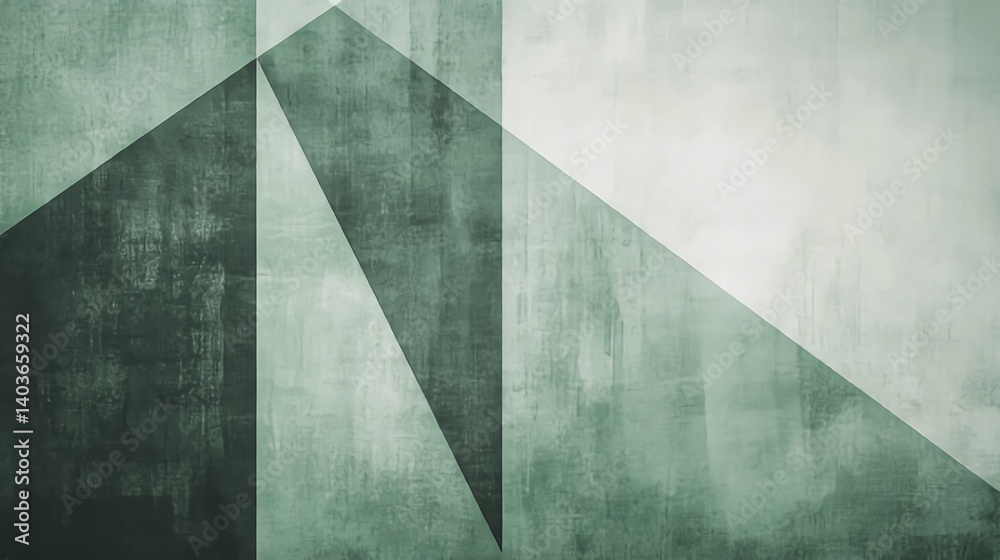 Teal and Green Geometric Pattern