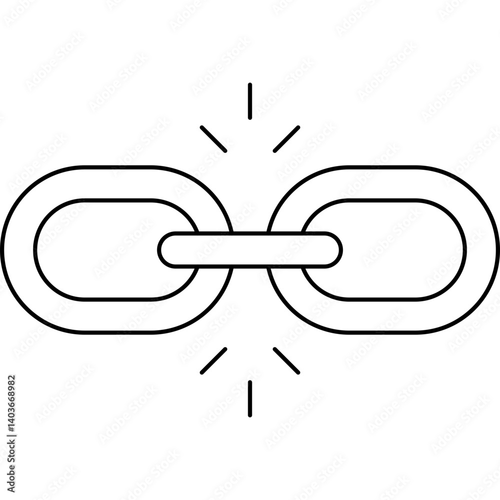 Obraz premium Link Building icon single vector illustration