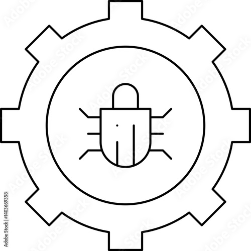 Bug Fixing icon single vector illustration