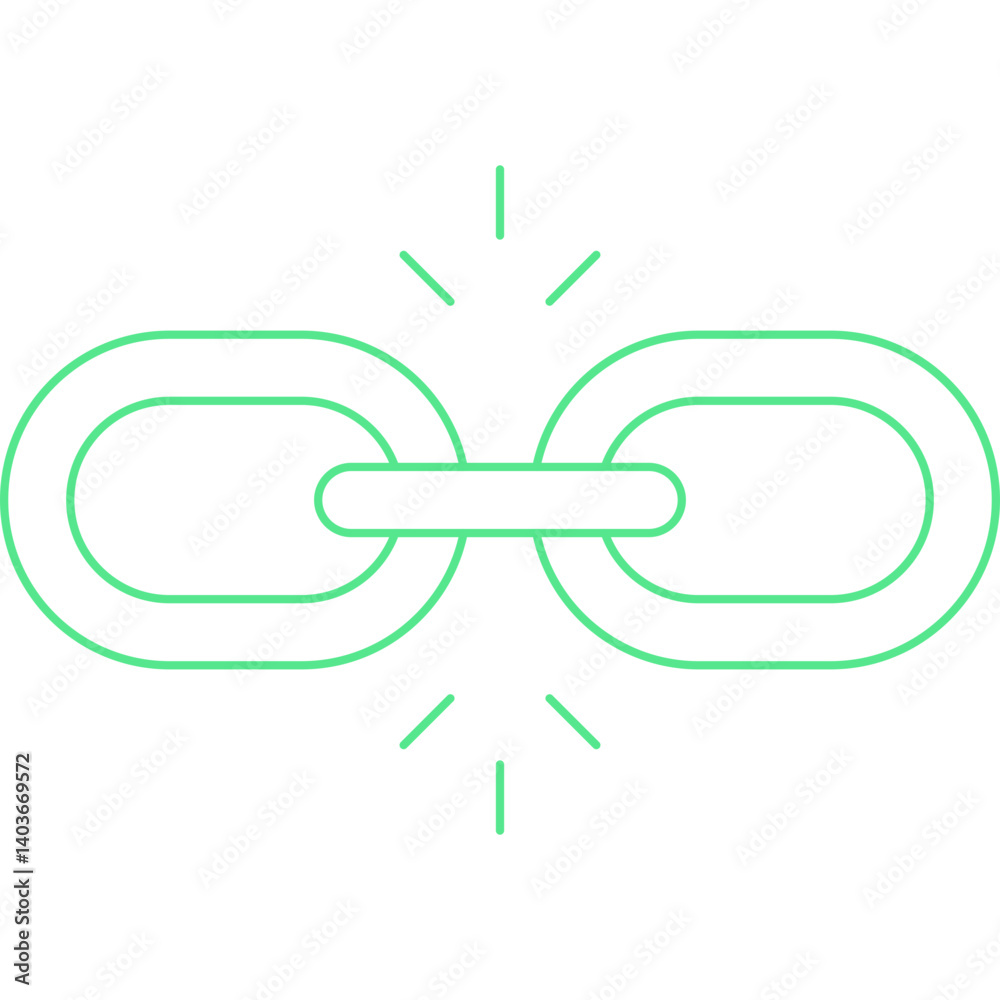 Obraz premium Link Building icon single vector illustration