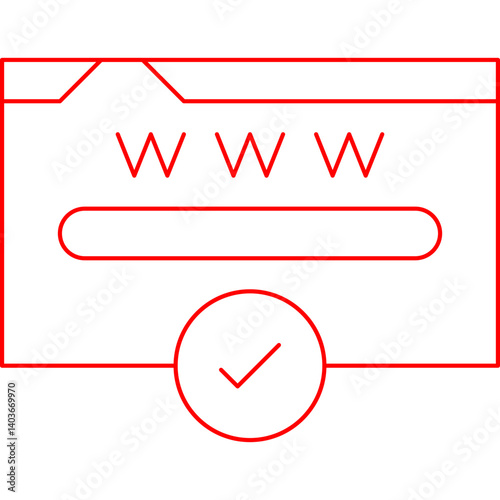 Domain Registration icon single vector illustration
