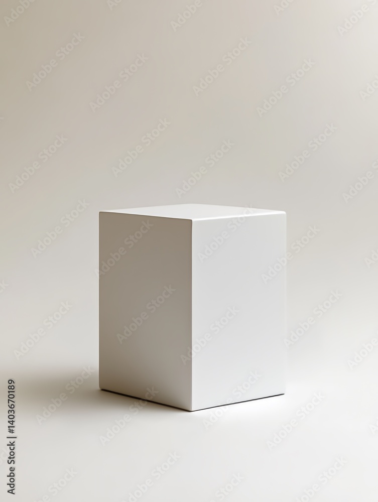 White Block on Minimal Background White Block on Minimal Background