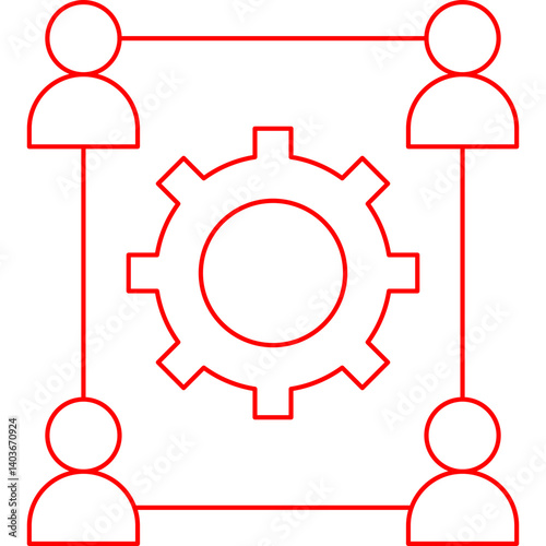 Team Support icon single vector illustration