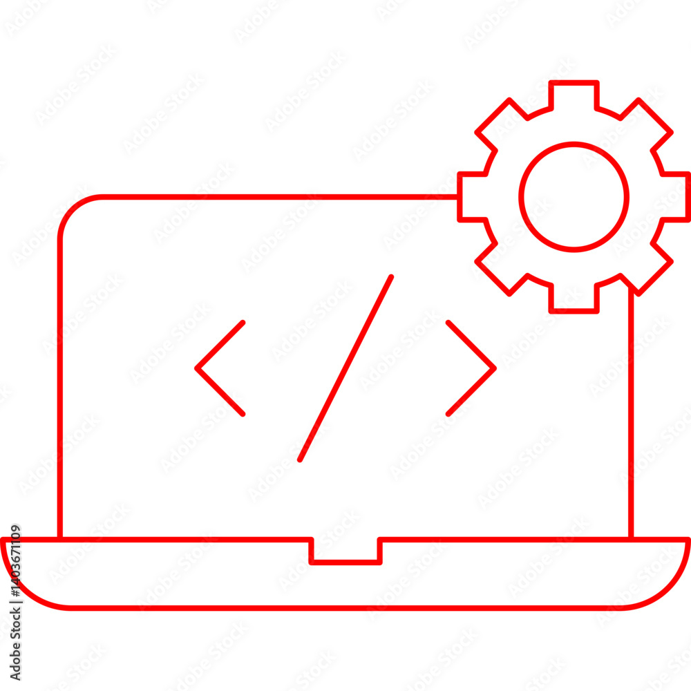 Custom Coding icon single vector illustration Custom Coding icon single vector illustration