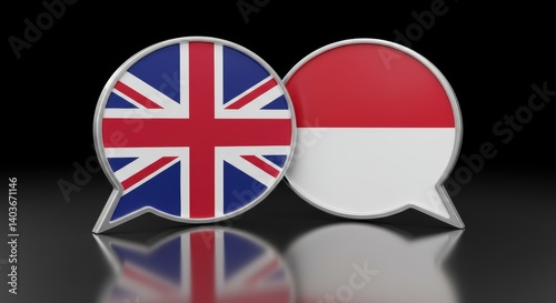 UK and Indonesia Flags Overlapping in 3D Speech Bubbles with Silver Borders Free Download UK and Indonesia Flags Overlapping in 3D Speech Bubbles with Silver Borders - GFXLoad