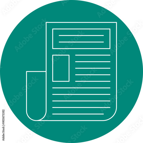 Press Release icon single vector illustration