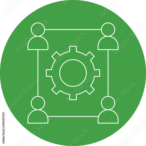 Team Support icon single vector illustration