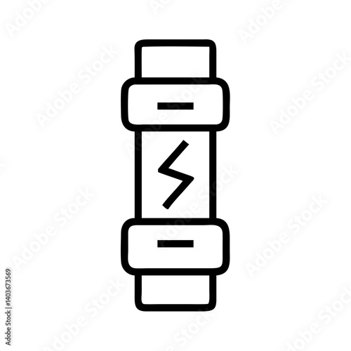 electric fuse outline isolated on transparent background 
