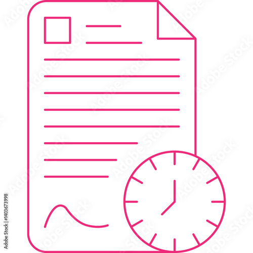 Longterm Contract icon single vector illustration