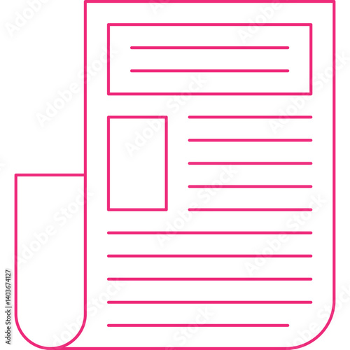 Press Release icon single vector illustration