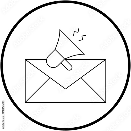 Email Marketing icon single vector illustration