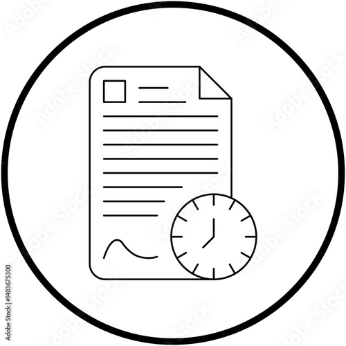 Longterm Contract icon single vector illustration