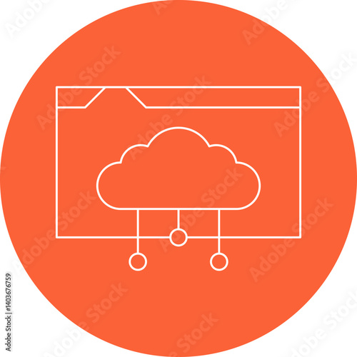 Web Hosting icon single vector illustration