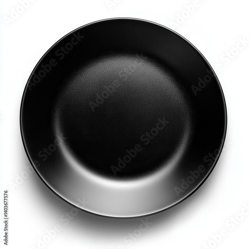 Empty black dinner plate (1)