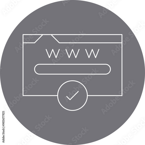 Domain Registration icon single vector illustration