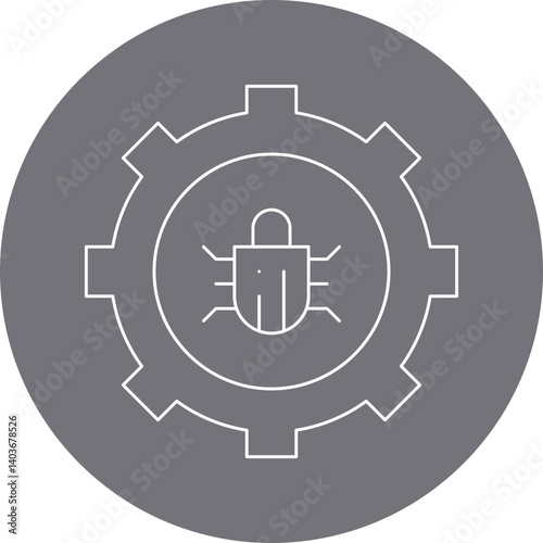 Bug Fixing icon single vector illustration