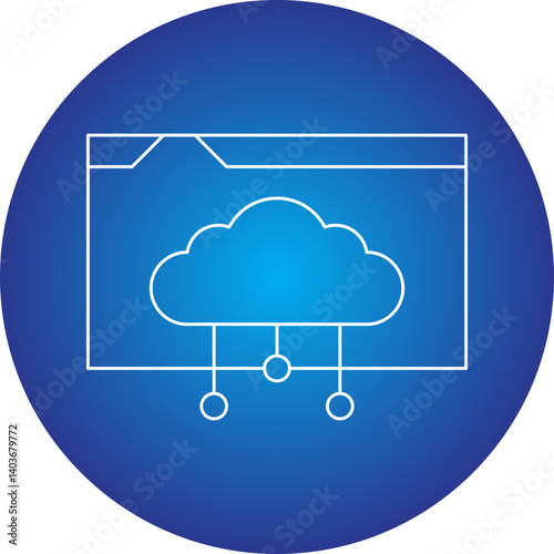 Web Hosting icon single vector illustration