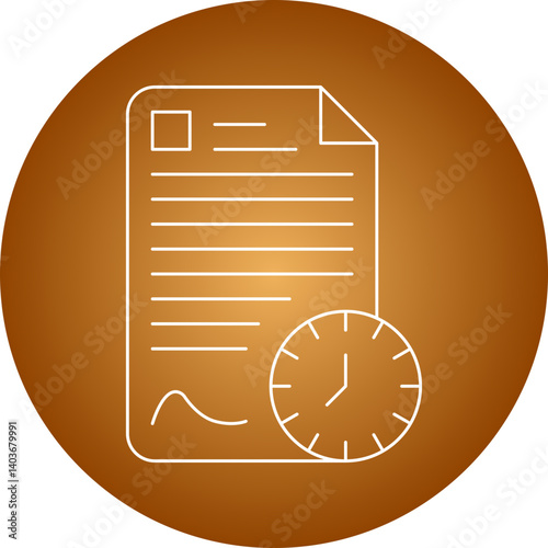 Longterm Contract icon single vector illustration