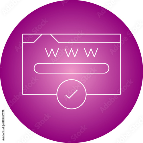 Domain Registration icon single vector illustration