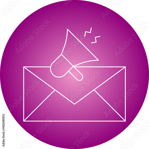 Email Marketing icon single vector illustration