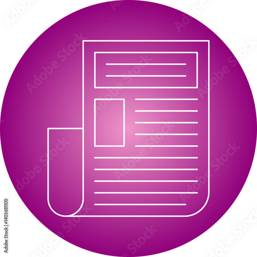 Press Release icon single vector illustration