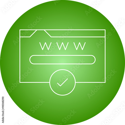 Domain Registration icon single vector illustration