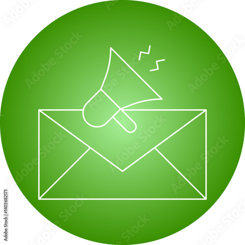 Email Marketing icon single vector illustration