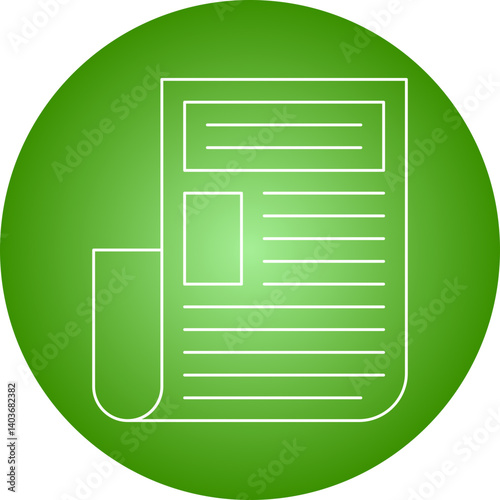 Press Release icon single vector illustration