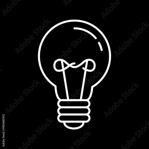Simple animated light bulb graphic design. Idea concept