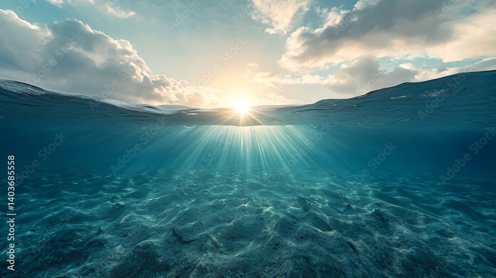 Fototapeta premium Underwater Sunrise Landscape