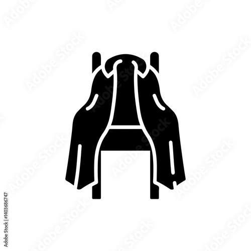 Magical Cloak Draped Over a Chair Symbolizing a Wizard's Attire