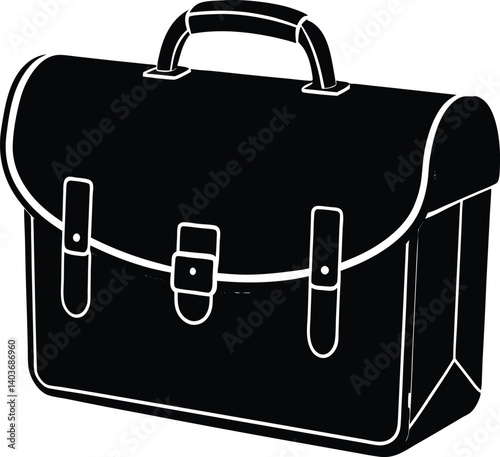 Business Briefcase Silhouette Vector | Office, Work & Corporate Icon