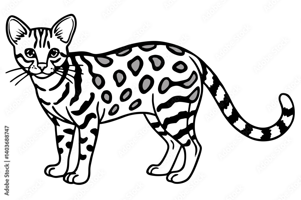 Margay Outline Art Margay Outline Art