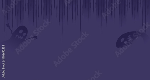 ackground illustration depicting Scary Ghost in Dark Purple Night, dramatic atmosphere,scary atmosphere,gloomy