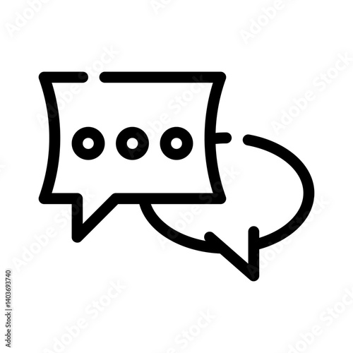 speech bubble line icon