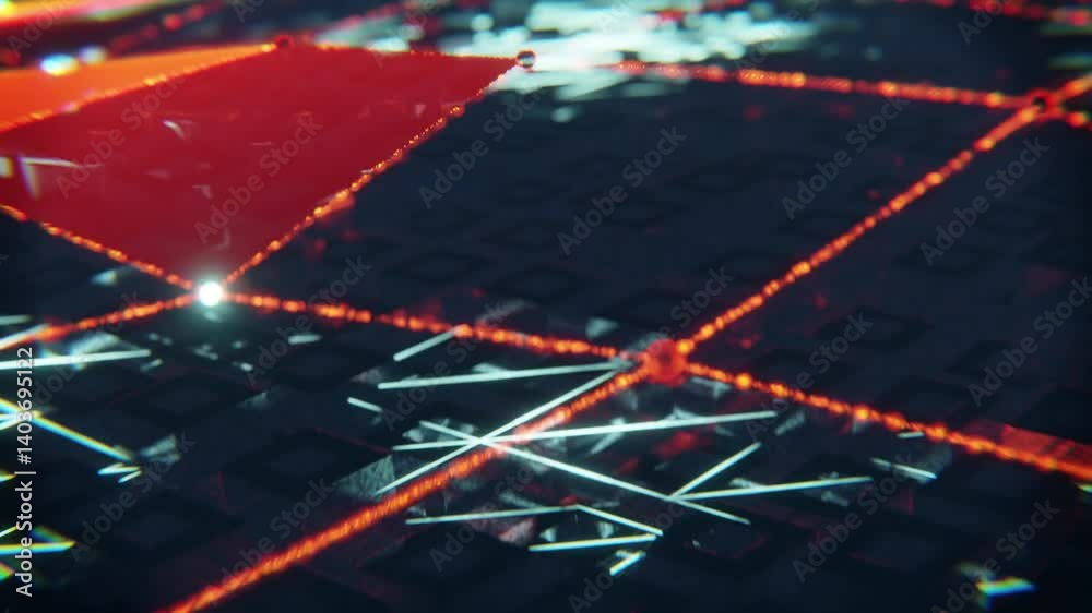 Abstract Data Distortion with RGB Split Effect