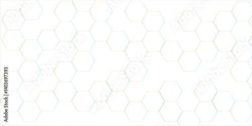 White Hexagonal Background. Luxury green Pattern. Vector Illustration. 3D Futuristic abstract honeycomb mosaic white background  geometric mesh cell texture wallpaper.