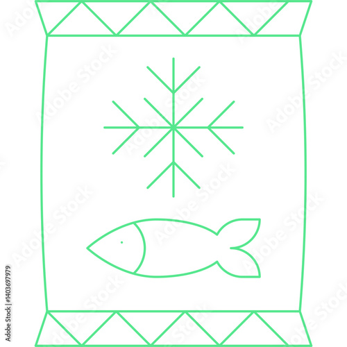 Frozen Food icon single vector illustration