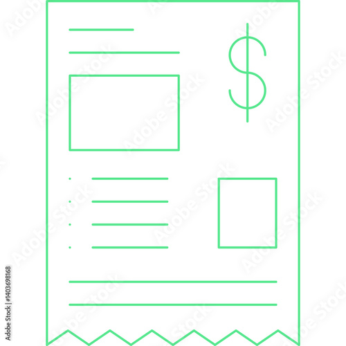 Receipt icon single vector illustration