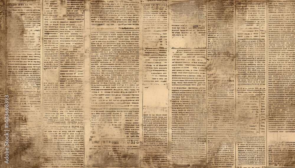 Obraz premium newspaper paper grunge vintage old aged texture background generative ai