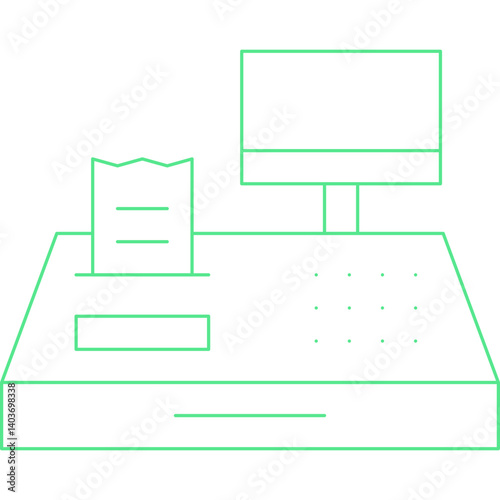 Cash Register icon single vector illustration