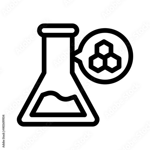 test tube line icon