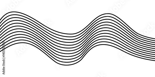  Abstract wave line for banner, wallpaper background with wave design.Abstract background with business lines.Dynamic flowing wave lines design element. Futuristic technology and sound wave pattern.