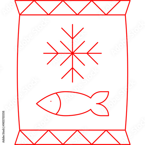 Frozen Food icon single vector illustration