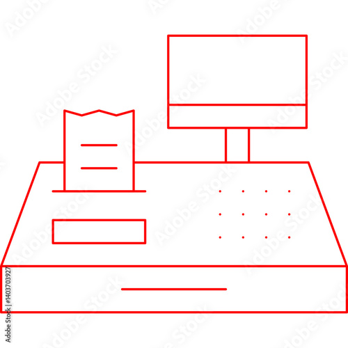 Cash Register icon single vector illustration