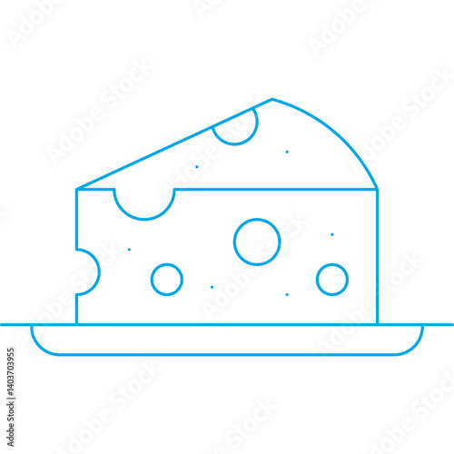 Cheese single vector icon illustration