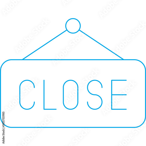 Closed Sign icon single vector illustration